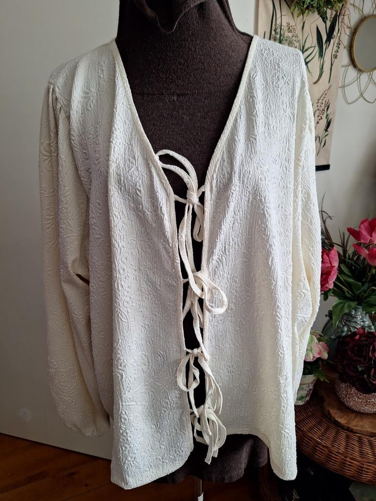 Vest blouse xxl off white creme, Ophalen of Verzenden, Zo goed als nieuw, Beige