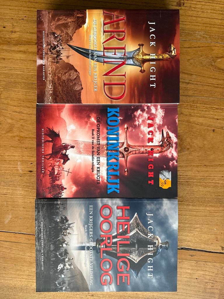Jack Hight Saladin-trilogie: Arend, Koninkrijk, Heilige Oorl, Ophalen of Verzenden, Gelezen, Nederland