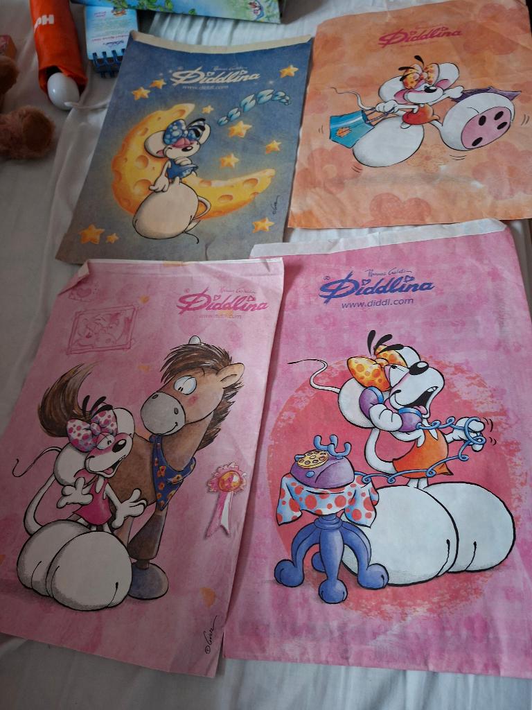 4 Diddlina papieren zakken, Ophalen of Verzenden, Papier, Kaart of Schrift