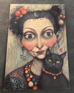 Oud vrouwtje en zwarte poes, Verzenden