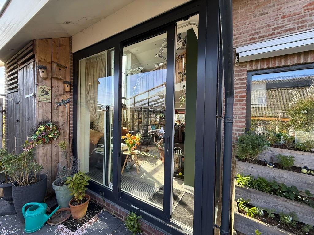 Moderne schuifpui  HR++ glas veiligheidsslot 265x270 + hor, Doe-het-zelf en Verbouw, Kozijnen en Schuifpuien, Ophalen, Gebruikt
