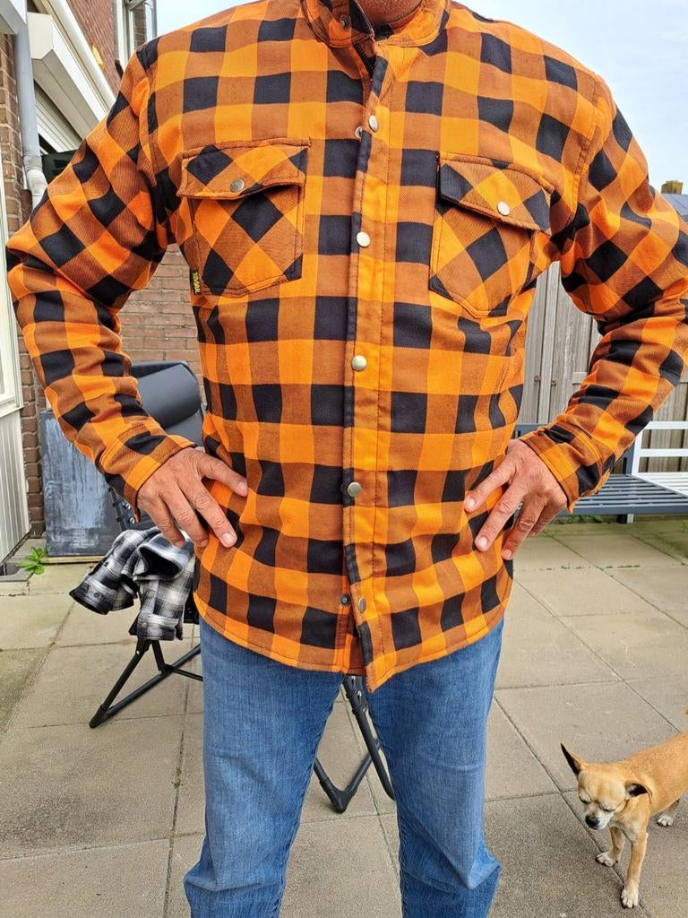 Riding jacket XL oranje/zwart, Ophalen of Verzenden, Tweedehands, Heren, Jas | textiel