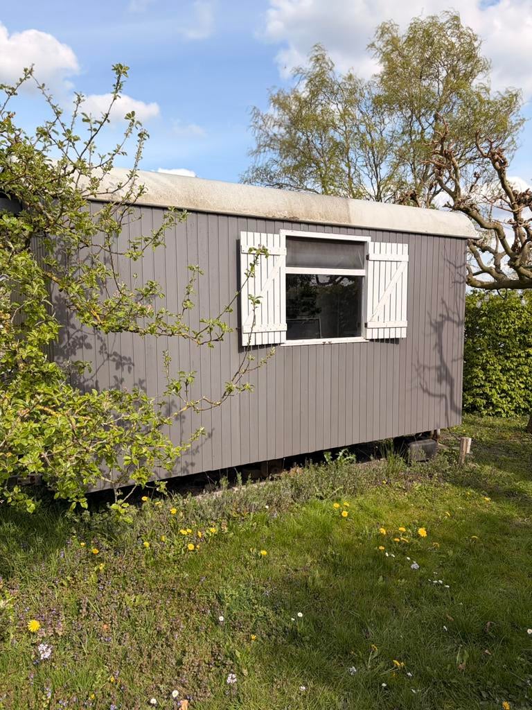 Knusse 'Keet' te koop (tiny house / pipowagen), Tuin en Terras, Ophalen, Tuinhuis, 250 tot 500 cm, 2 ramen
