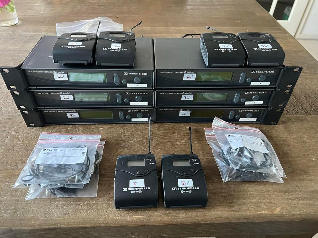 6x Sennheiser EW300 G2 Draadloze Microfoons - D Band, Muziek en Instrumenten, Microfoons, Ophalen of Verzenden, Gebruikt, Zangmicrofoon