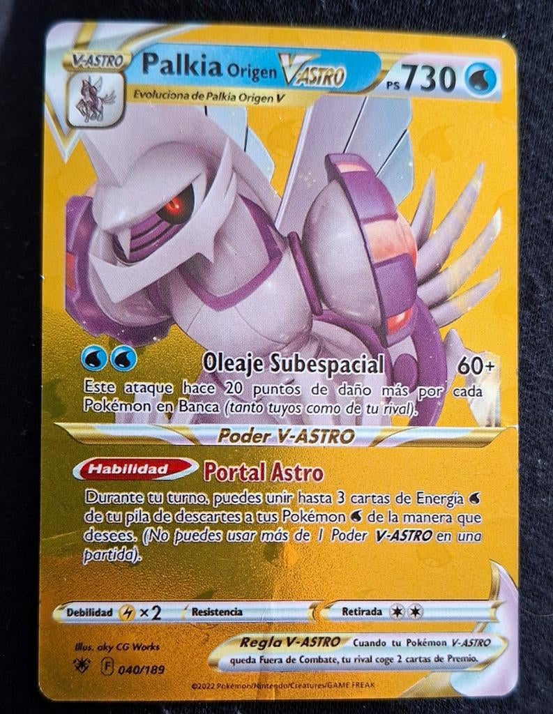 Palkia Origin V-ASTRO Pokémon kaart, Ophalen of Verzenden, Gebruikt, Losse kaart