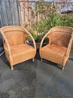 Twee rotan stoelen voor serre of tuinkamer, Ophalen, Gebruikt, Twee, Bruin
