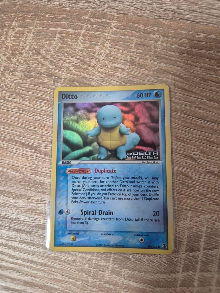 Ditto Pokémonkaart - Delta Species Holo, Hobby en Vrije tijd, Verzamelkaartspellen | Pokémon, Ophalen of Verzenden, Zo goed als nieuw