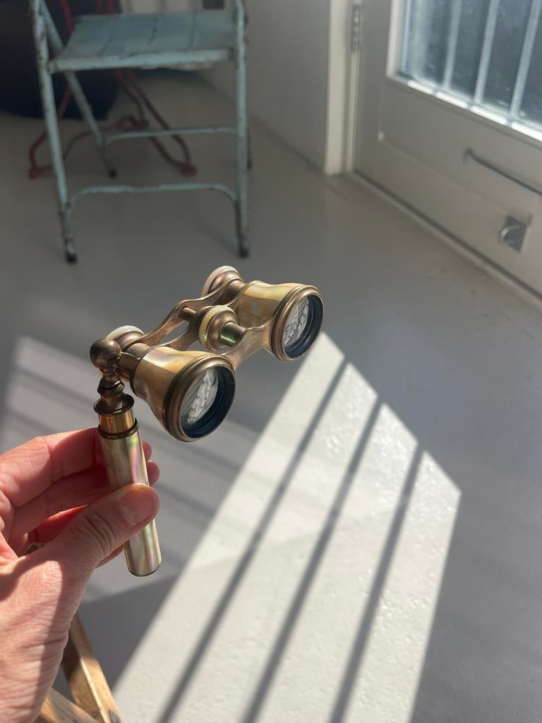 Antieke Parelmoer Opera Kijker Lorgnette Monte Carlo, Ophalen of Verzenden