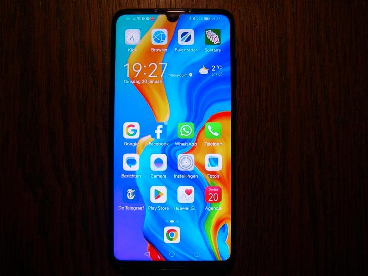 HUAWEI P 30 LITE MOBIELE TELEFOON DUEL SIM 128 GB ZWART, Telecommunicatie, Mobiele telefoons | Huawei, Zo goed als nieuw, Zonder abonnement