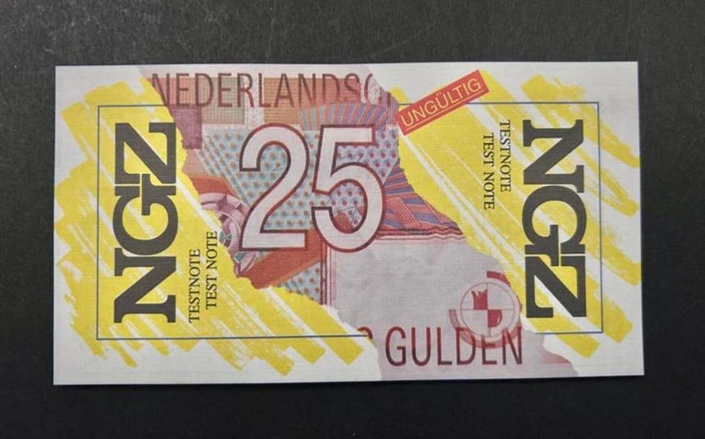 Test Biljet, Postzegels en Munten, Bankbiljetten | Nederland, Ophalen of Verzenden, 25 gulden
