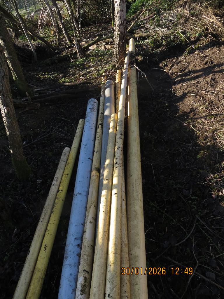 Dikwandige pvc afvoerbuizen/mamtelbuizen, Doe-het-zelf en Verbouw, Buizen en Afvoer, Ophalen, Pvc, 6 meter of meer, Nieuw
