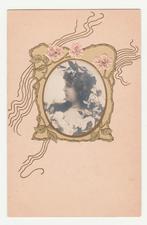 Art Nouveau.  Reliëfkaart.  Meer dan 120 jaar oud !, Verzenden, Voor 1920, Ongelopen, Overige thema's