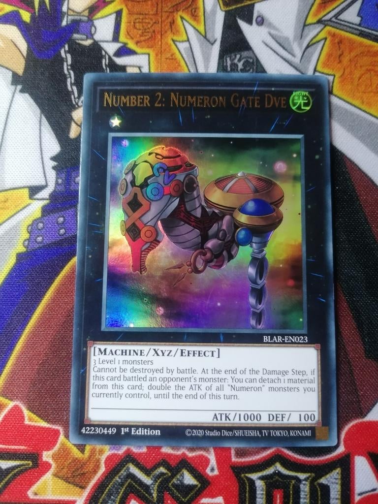 Number 2 Numeron Gate Dve - Ultra Rare BLAR - Yu-Gi-Oh, Ophalen of Verzenden, Zo goed als nieuw, Foil