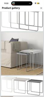Set van 3 IKEA GRANBODA nesting tafels - Goede staat, Ophalen, Gebruikt, Vierkant, Metaal