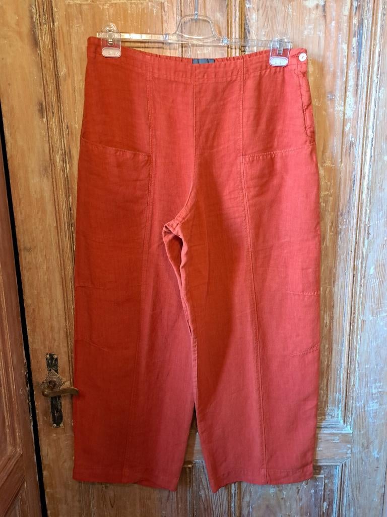 OSKA linnen broek Celeste rood maat 5, Kleding | Dames, Maat 46/48 (XL) of groter, Ophalen of Verzenden, Zo goed als nieuw, Lang