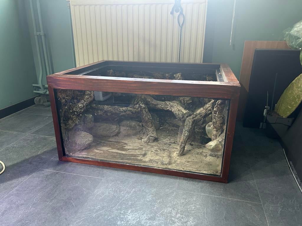 Paludarium hout 80x60x40, Ophalen, Leeg aquarium