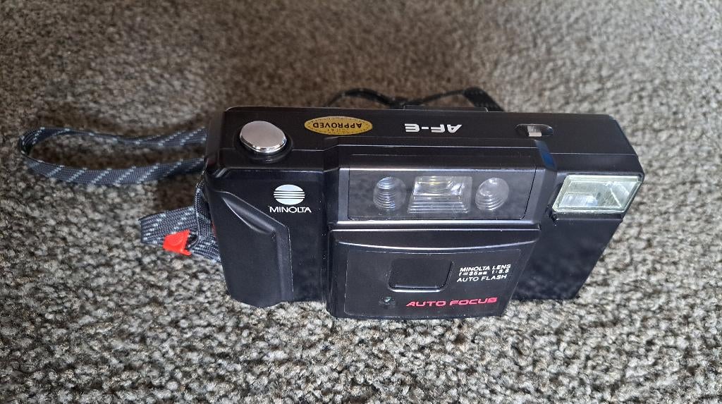 Minolta AF-E analoge camera, Ophalen of Verzenden, Gebruikt, Compact, Minolta