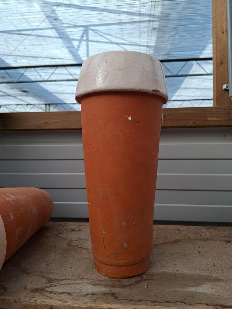 Portugese Handgemaakte teracotta vazen, Ophalen, Rond, Nieuw, Minder dan 25 cm