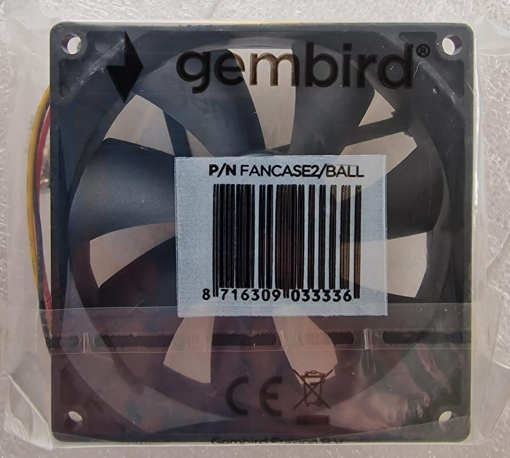 Gembird Fancase2/Ball PC Case Ventilator - Nieuw, Computers en Software, Computerkoelers, Nieuw, Luchtkoeling, Ophalen