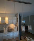 Hanglampen voor boven (eet)tafel, Ophalen, Gebruikt, Glas, 75 cm of meer