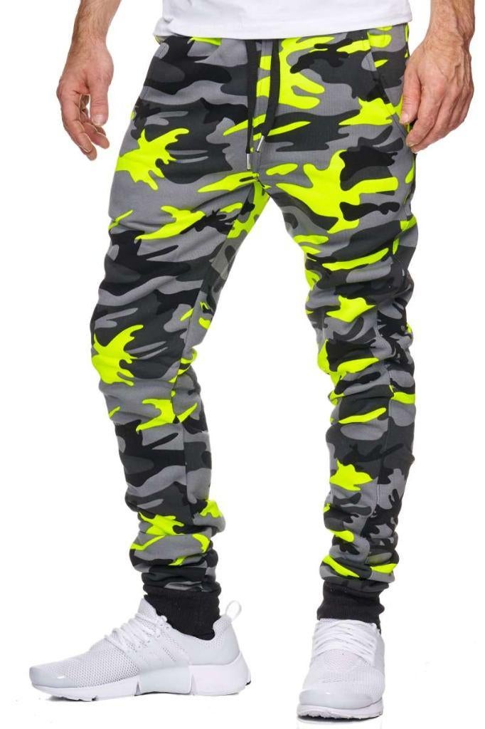 Camouflage neon gele joggingbroek maat M, Maat 48/50 (M), Geel, Nieuw, Ophalen of Verzenden