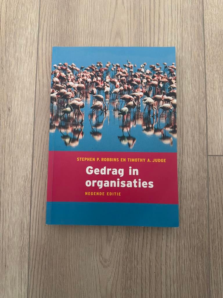 Gedrag in organisaties - Robbins & Judge, Ophalen of Verzenden, Zo goed als nieuw, Management