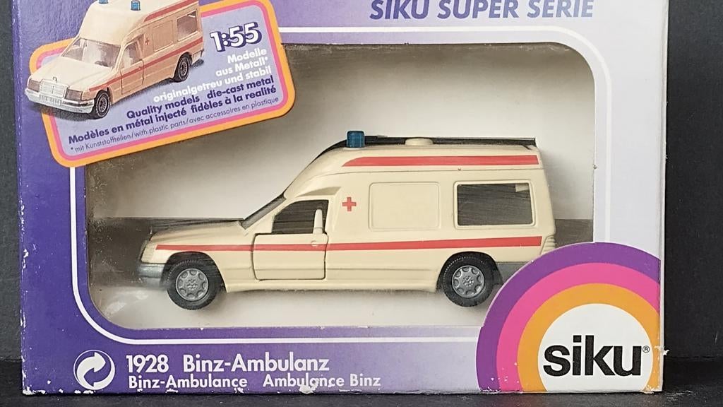 Mercedes Benz 260E w124 Binz Ambulance 1:55 Siku Pol, Hobby en Vrije tijd, Modelauto's | Overige schalen, Schlittenbacherstrasse 60 Lüdenscheid Germany