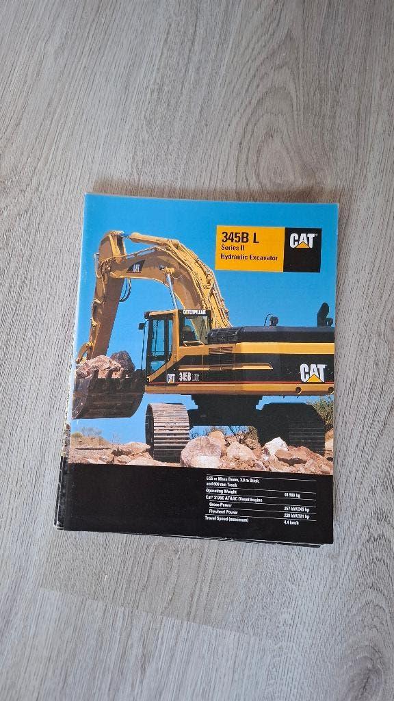Caterpillar 345B graafmachine folder, Boeken, Ophalen of Verzenden, Gelezen