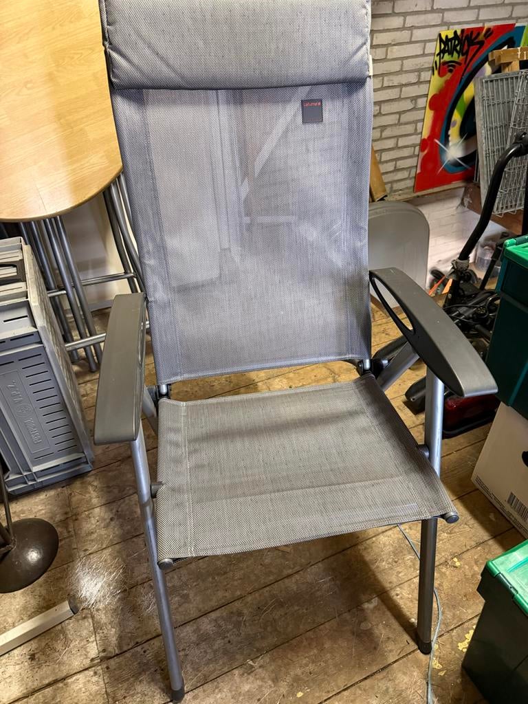 2 verstelbare Lafuma campingstoelen met hoofdkussen, Ophalen, Gebruikt, Campingstoel