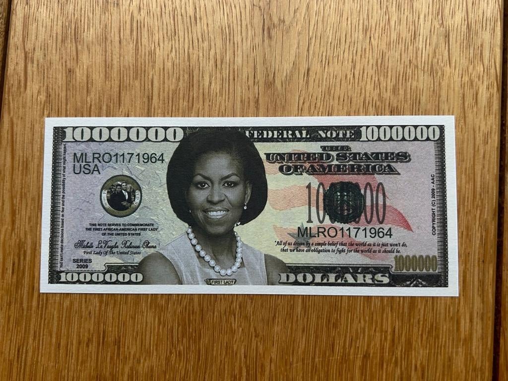 Amerikaans biljet Michelle Obama, Ophalen of Verzenden, Noord-Amerika