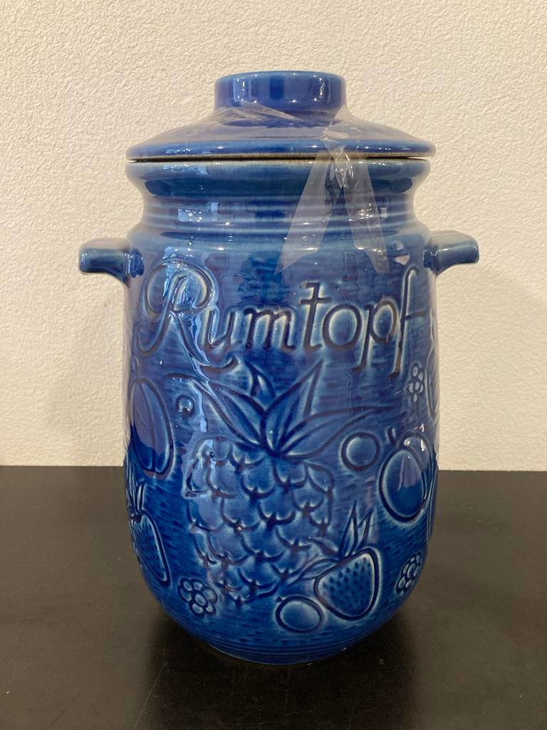 Blauwe vintage pot, Antiek en Kunst, Ophalen of Verzenden