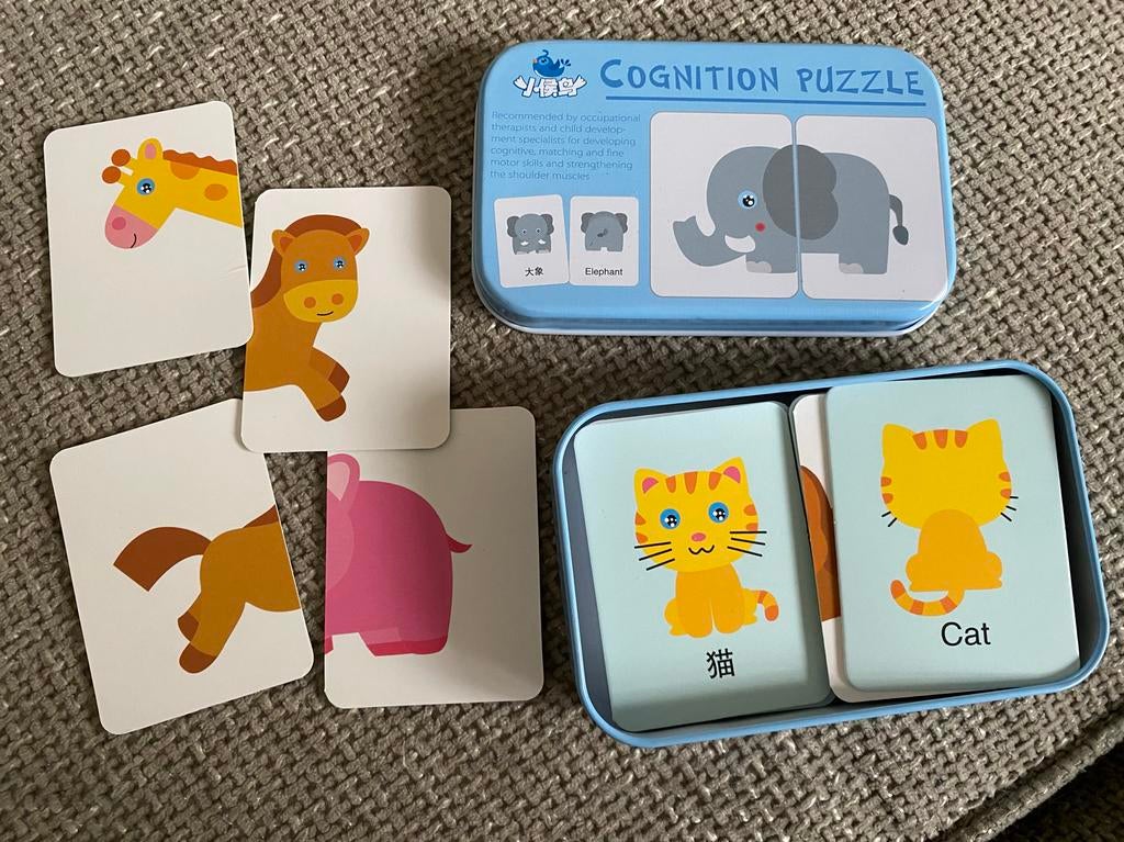 Cognition puzzel met dieren cognitieve educatief, Ophalen of Verzenden, Minder dan 10 stukjes, Gebruikt, 2 tot 4 jaar