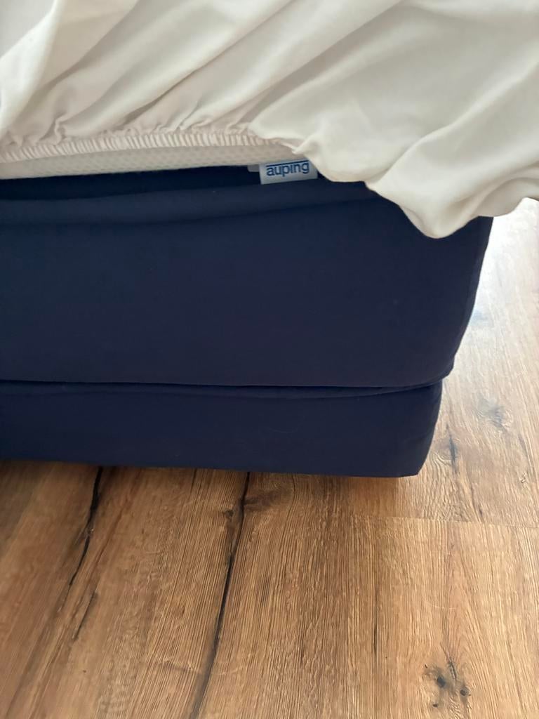 Eenpersoons boxspring 90x200 met Auping matras, Huis en Inrichting, Slaapkamer | Boxsprings, Ophalen, Gebruikt, 90 cm, Eenpersoons