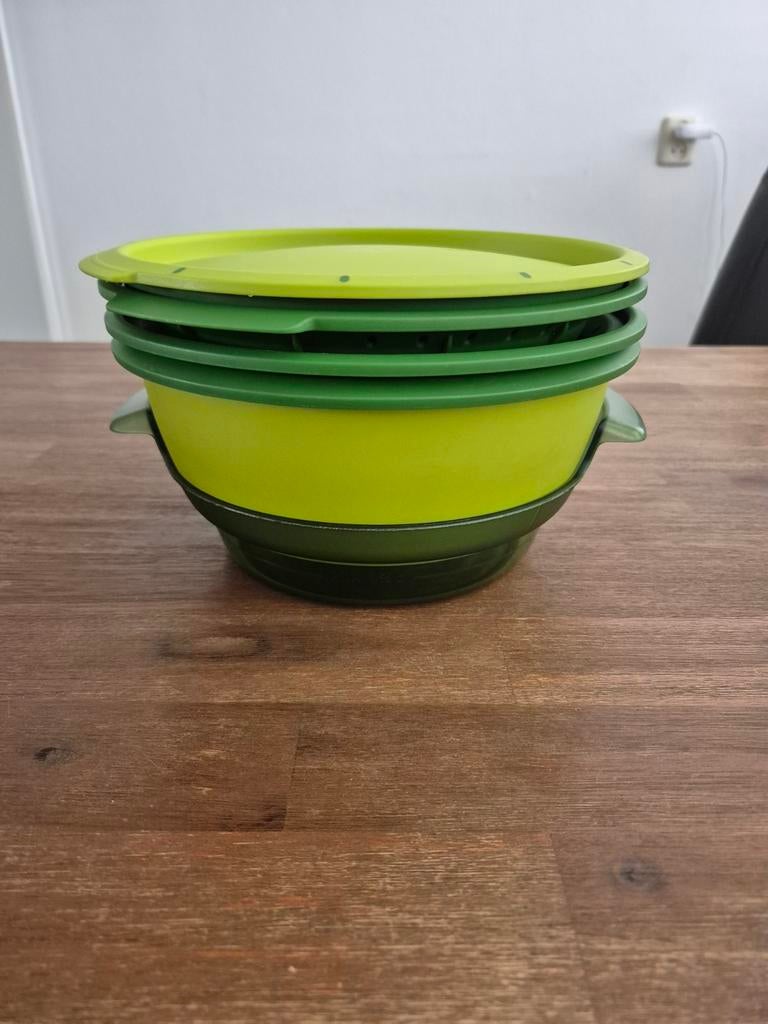 Tupperware MicroGourmet Stoompan - Gezond Magnetron Koken, Ophalen of Verzenden, Nieuw, Groen, Overige typen