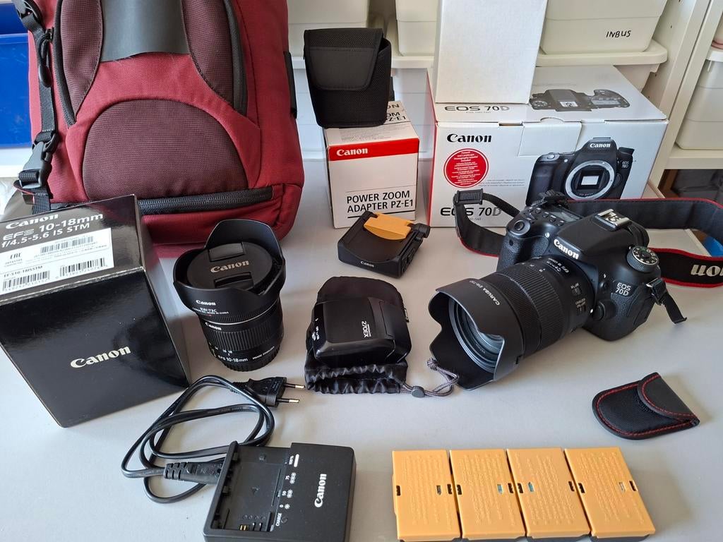 Canon 70D Set, Audio, Tv en Foto, Fotocamera's Digitaal, 20 Megapixel, Gebruikt, Canon, Ophalen of Verzenden