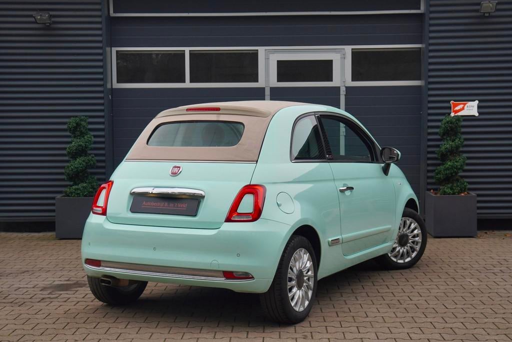 Fiat 500 C 1.2 Lounge GROOT SCHERM PDC CRUISE MINTGROEN, Auto's, Voorwielaandrijving, Gebruikt, 4 cilinders, Cabriolet