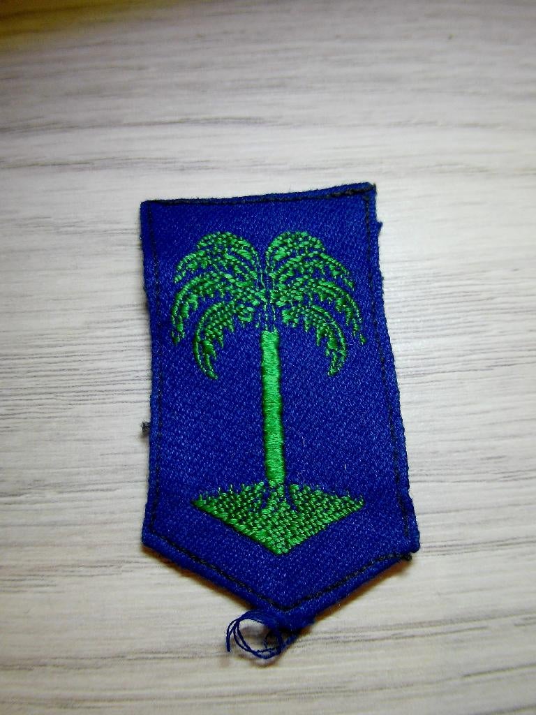 Mouwembleem 2e Divisie, 2e model (zijden garen), Verzenden, Landmacht, Nederland, Embleem of Badge