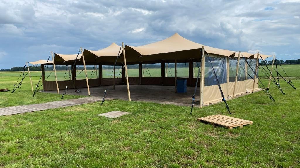 Stretchtent 10x15 te koop, Ophalen of Verzenden, Zo goed als nieuw, Overige