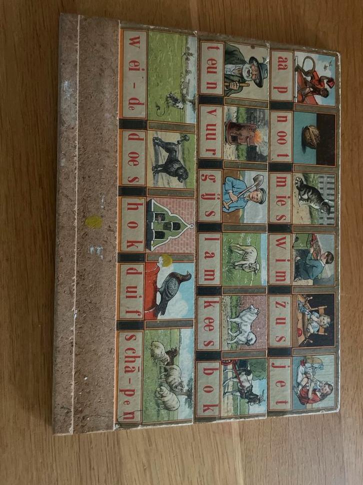 Vintage leesplankje met plaatjes en woorden, Postzegels en Munten, Postzegels | Volle albums en Verzamelingen, Ophalen of Verzenden