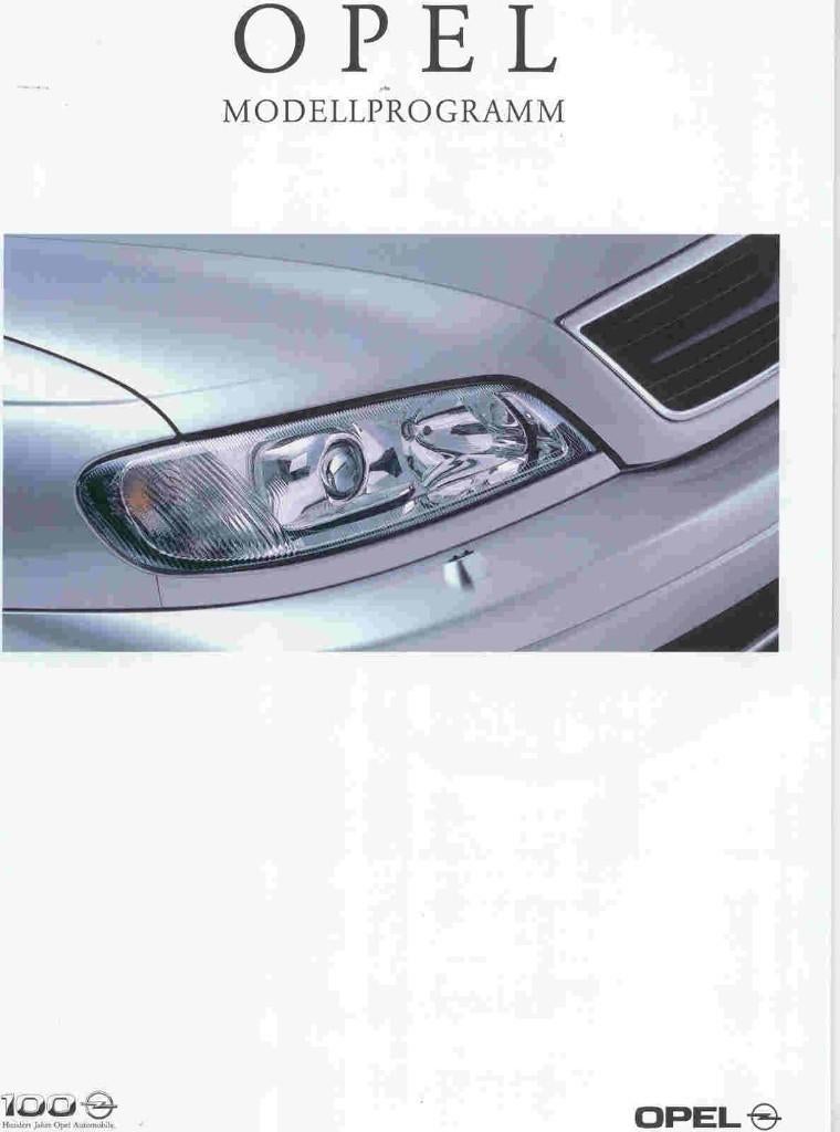 Opel Modellprogramm (1999) Corsa Tigra Astra Zafira Vectra, Ophalen of Verzenden, Nieuw, Opel