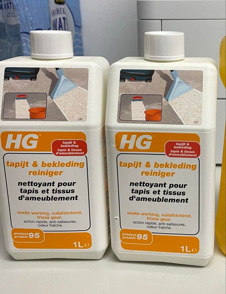 2 x HG Tapijt & Bekleding Reiniger - 1 Liter, Ophalen of Verzenden, Schoonmaakmiddel