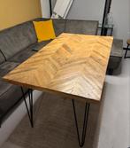 Visgraat eettafel 140x80x79 cm, Huis en Inrichting, Tafels | Eettafels, Ophalen, 100 tot 150 cm, 50 tot 100 cm, Zo goed als nieuw