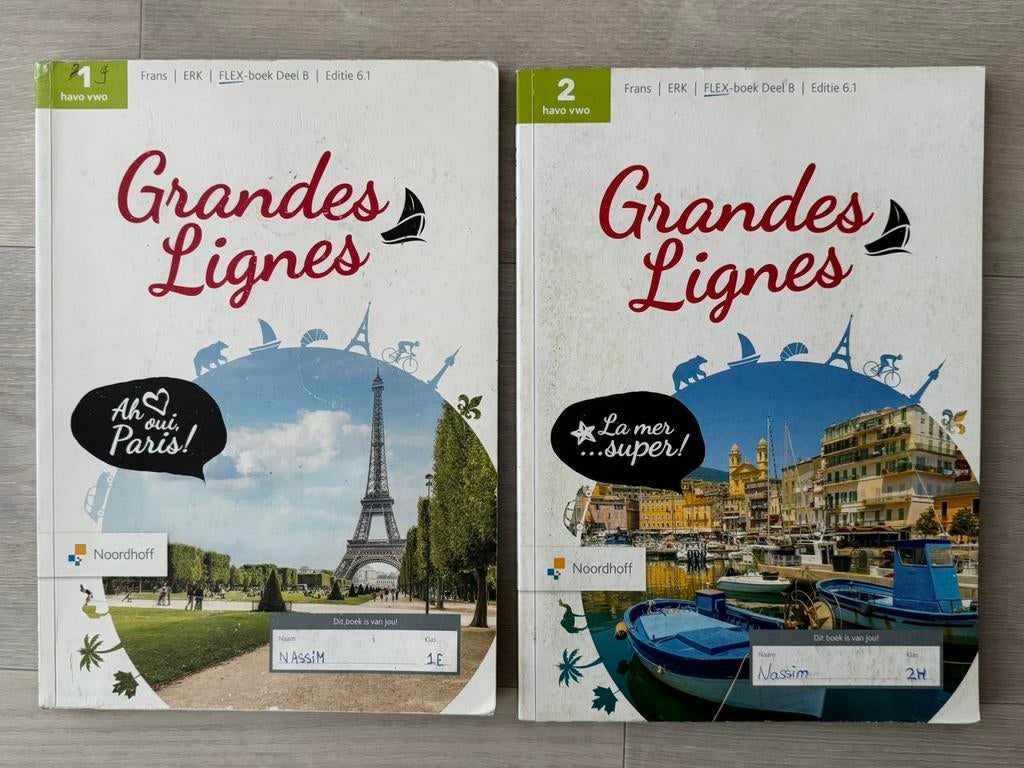 Frans grandes lignes 1 & 2 B HAVO/VWO, Boeken, Ophalen of Verzenden, Zo goed als nieuw