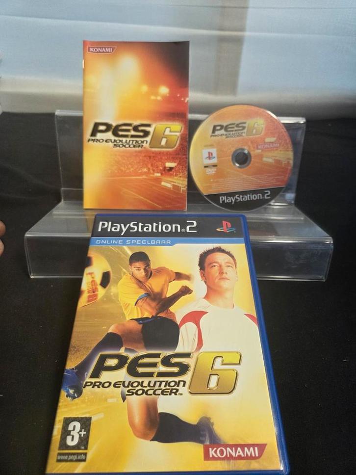 PES 6 Pro Evolution Soccer PlayStation 2, Spelcomputers en Games, Games | Sony PlayStation 2, Gebruikt, Sport, 2 spelers, Vanaf 3 jaar