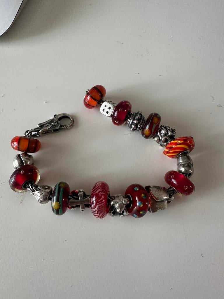 Trollbeads  armband conpleet MOEDERDAG ‼️, Ophalen of Verzenden, Zo goed als nieuw, Zilver