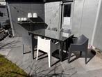 tuintafel met (5) stoelen, Ophalen, 4 zitplaatsen, Gebruikt, Aluminium
