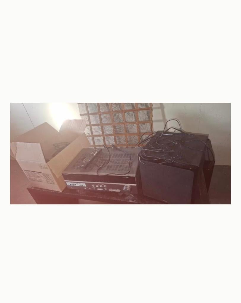 Yamaha AV-receiver en subwoofer set., Audio, Tv en Foto, Versterkers en Receivers, Ophalen, Yamaha, 120 watt of meer, Gebruikt