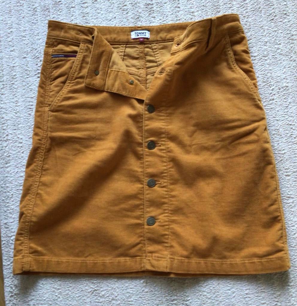 Rok dames, Tommy jeans, okergeel, maat 30, ribcord., Kleding | Dames, Rokken, Geel, Zo goed als nieuw, Boven de knie, Ophalen
