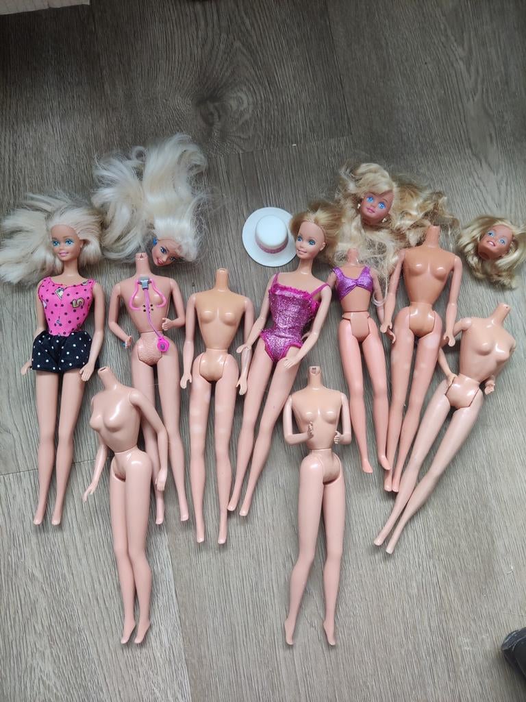Barbie lot 80-90s voor OOAK/reroot/restauratie, Ophalen of Verzenden, Gebruikt, Pop