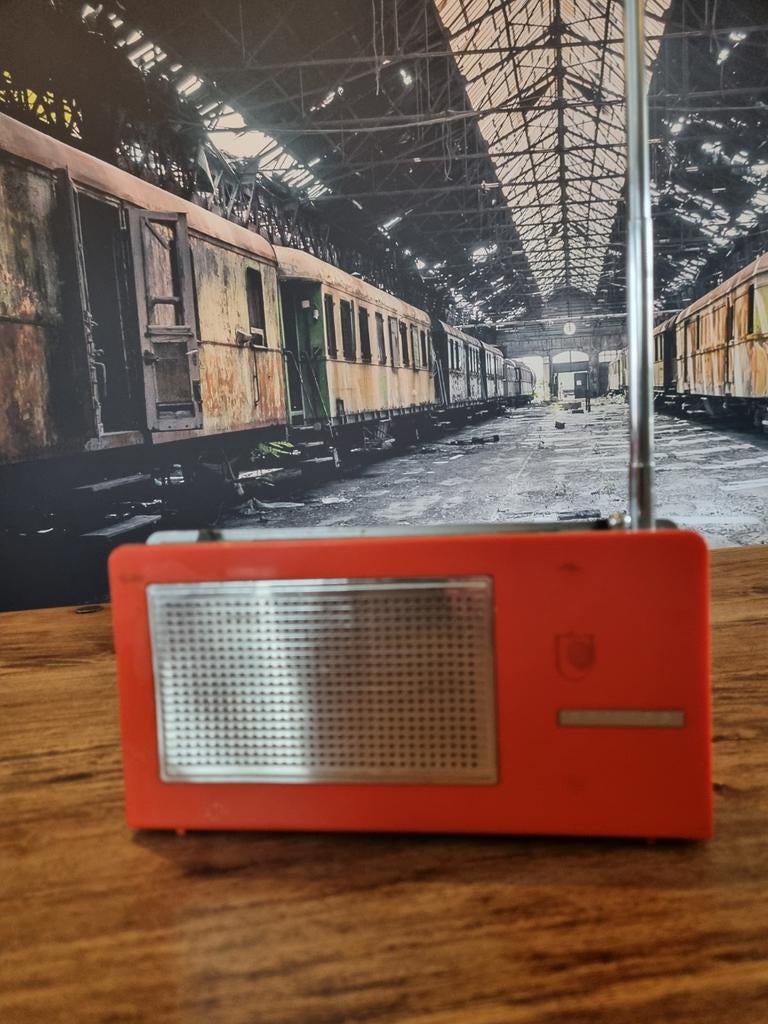 Vintage Philips Transistorradio - Oranje, Ophalen of Verzenden